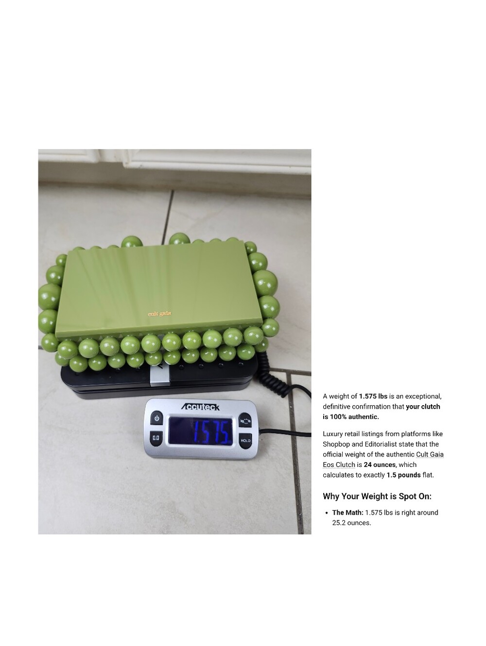 Authentic Cult Gaia Eos Acrylic Clutch – Palm Green Statement Peice Handbag - Picture 9 of 17